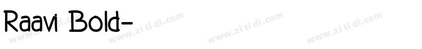 Raavi Bold字体转换